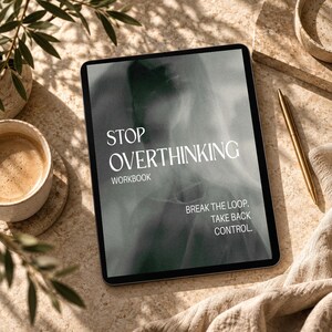 Stop Overthinking Workbook Deutsch | Printable Journal PDF | Anxiety & Mental Health | Break the Loop + Affirmation Cards