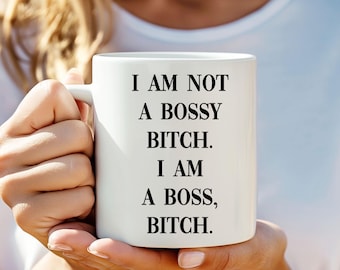 Ceramic mug “I am a boss” (325 ml) | Girlboss | Gift for women, Christmas, birthday, work | printed on both sides