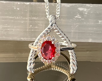 Wunsch Ring Halter Halskette Magie Ring Halter Anhänger Chirurg Krankenschwester Doktor Ring gefallen Halskette Verlobung Ringhalter Hochzeitsgeschenk