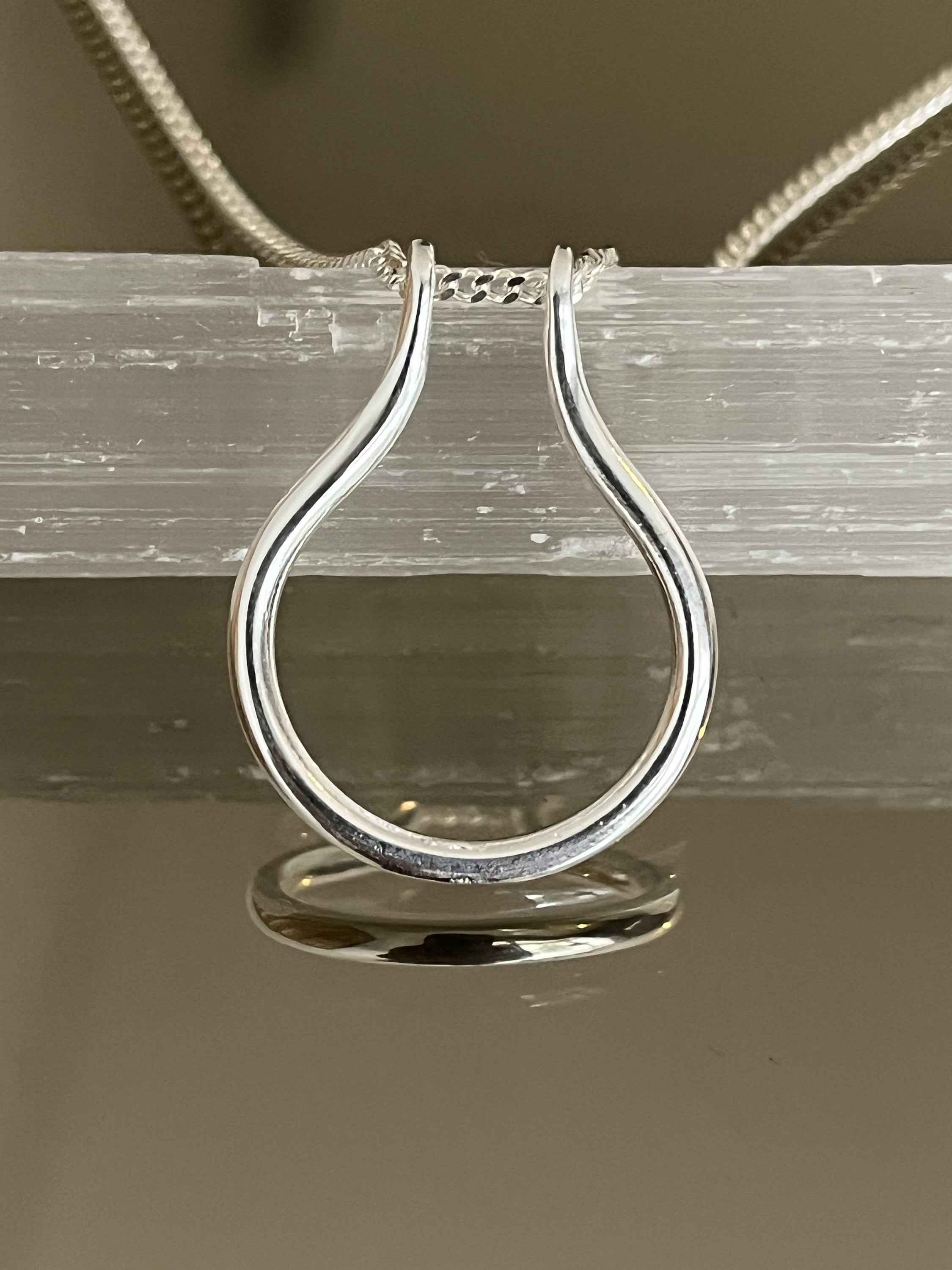 Gold Filled Horseshoe Ring Holder Necklace Wedding Ring Keeper ...