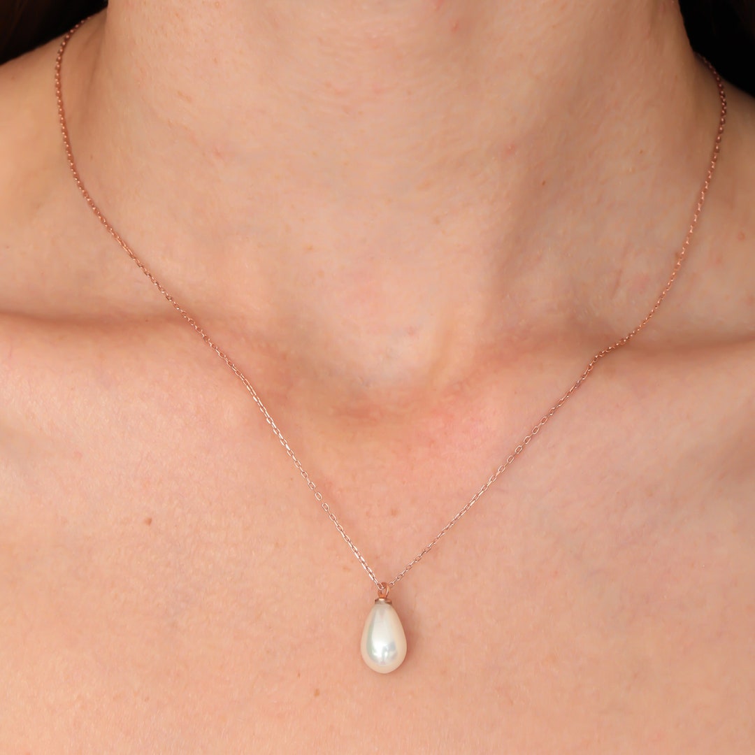 Pearl Drop Necklace, Baroque Pearls Pendant, Real Freshwater Pearl — free download
