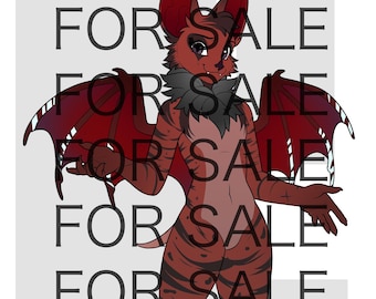 Murciélago luna de sangre SFW adoptable, adopta fursona peluda, emo loco y básico