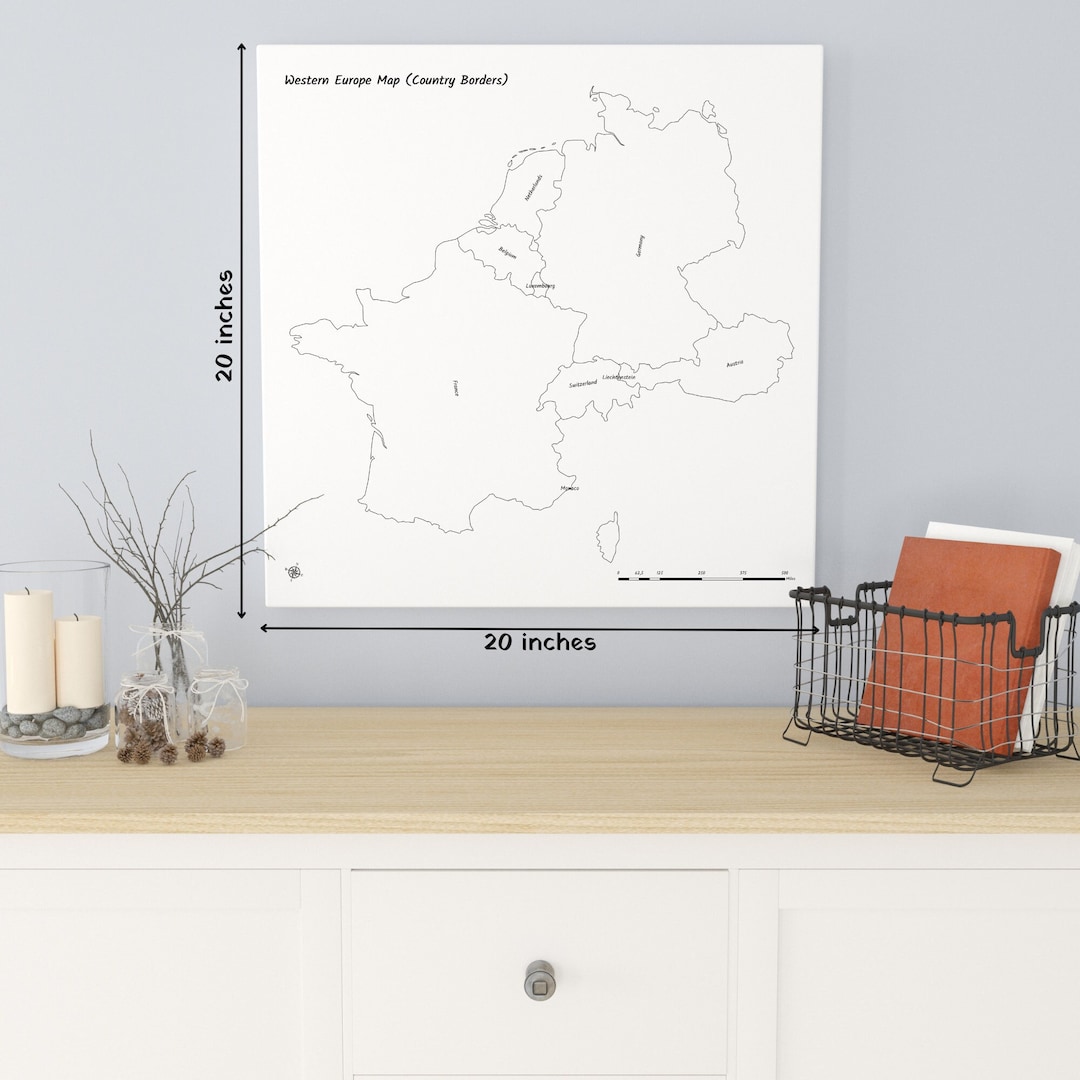 Western Europe Political Map Printable Detailed Map - Etsy España