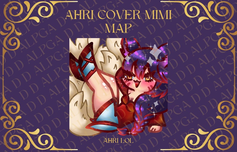 Ahri League of Legends Emote for Covering Minimap on Lol for Stream - Etsy