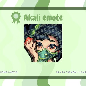 AKALI Emote from LoL for Streamer / Twitch / Discord Emotes by Nomad Grls on Dribbble