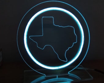 Texas City Night Light Sign, Custom USA City Neon Led Sign, Birthday Gifts, Game Room Decor, Personalized Neon Night Lights, Neon Desk Lamp