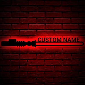 Custom Lightsaber Sign, Star Wars Wall Light, RGB Name Sign for Kids, Jedi Room Decor, Gamer Room Light, Personalized Gift Idea