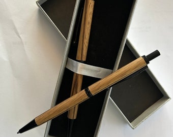 Hand Turned Wood Pen & Pencil Set