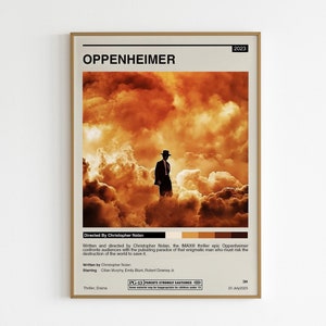 Oppenheimer Poster High Quality Oppenheimer Wall Art Oppenheimer Movie Poster, Oppenheimer Print