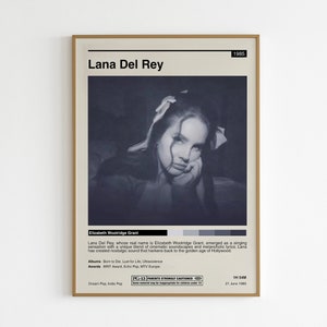 Lana Del Rey Poster High Quality Lana Del Rey Wall Art Lana Del Rey Movie Poster, Lana Del Rey Print