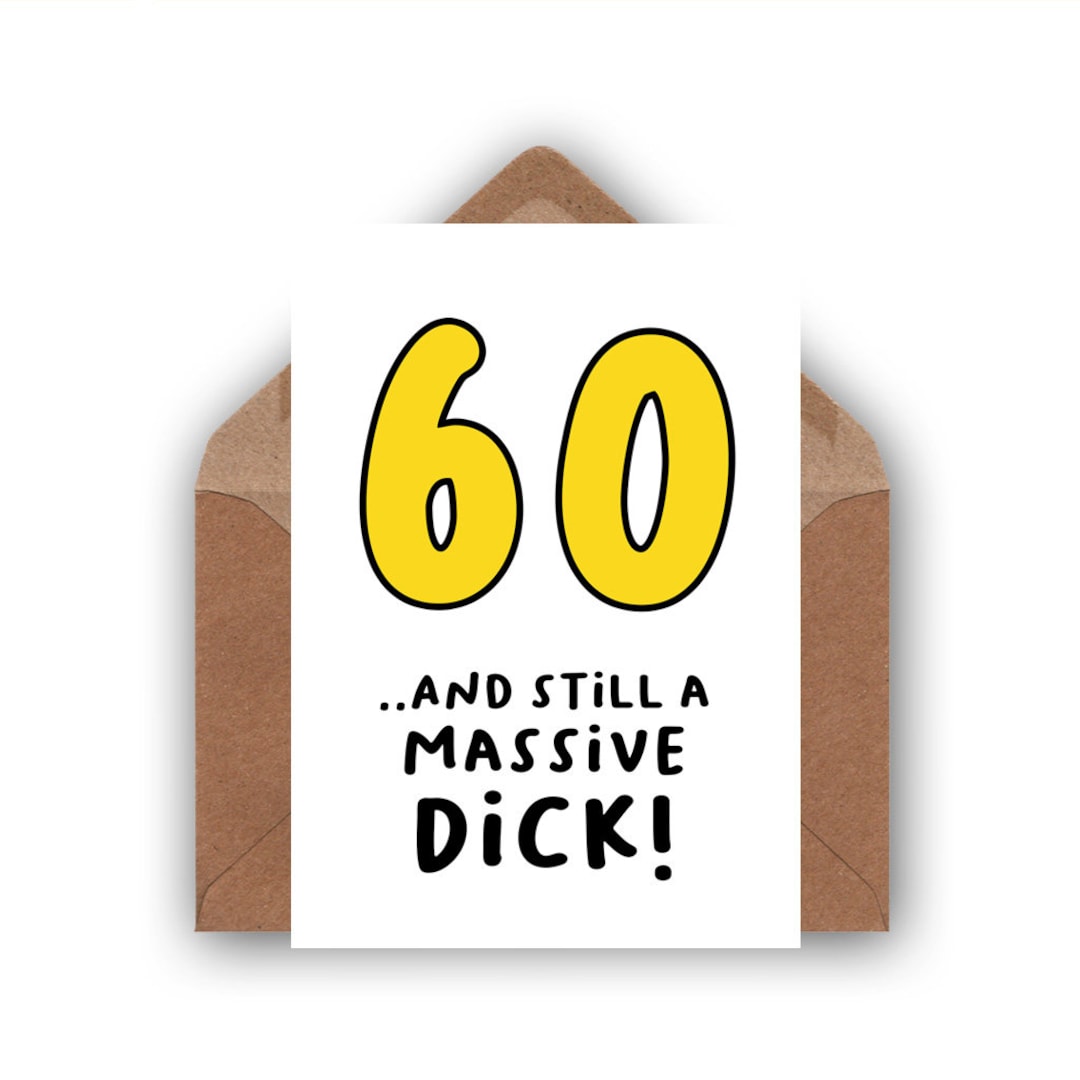 60th Birthday Card Funny Birthday Card Rude Birthday Card 60th Birthday ...