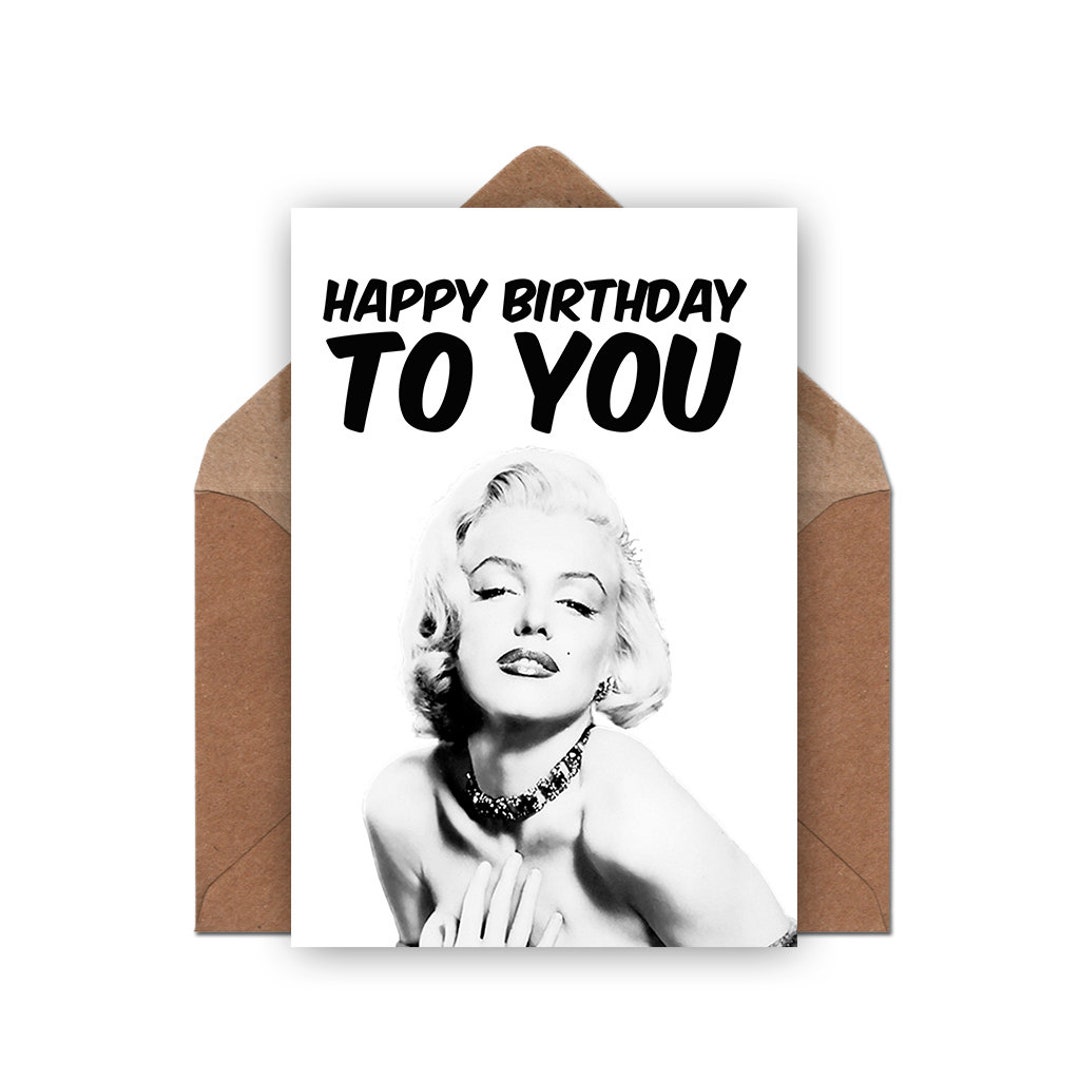Funny Birthday Card Marilyn Monroe Happy Birthday to You - Etsy