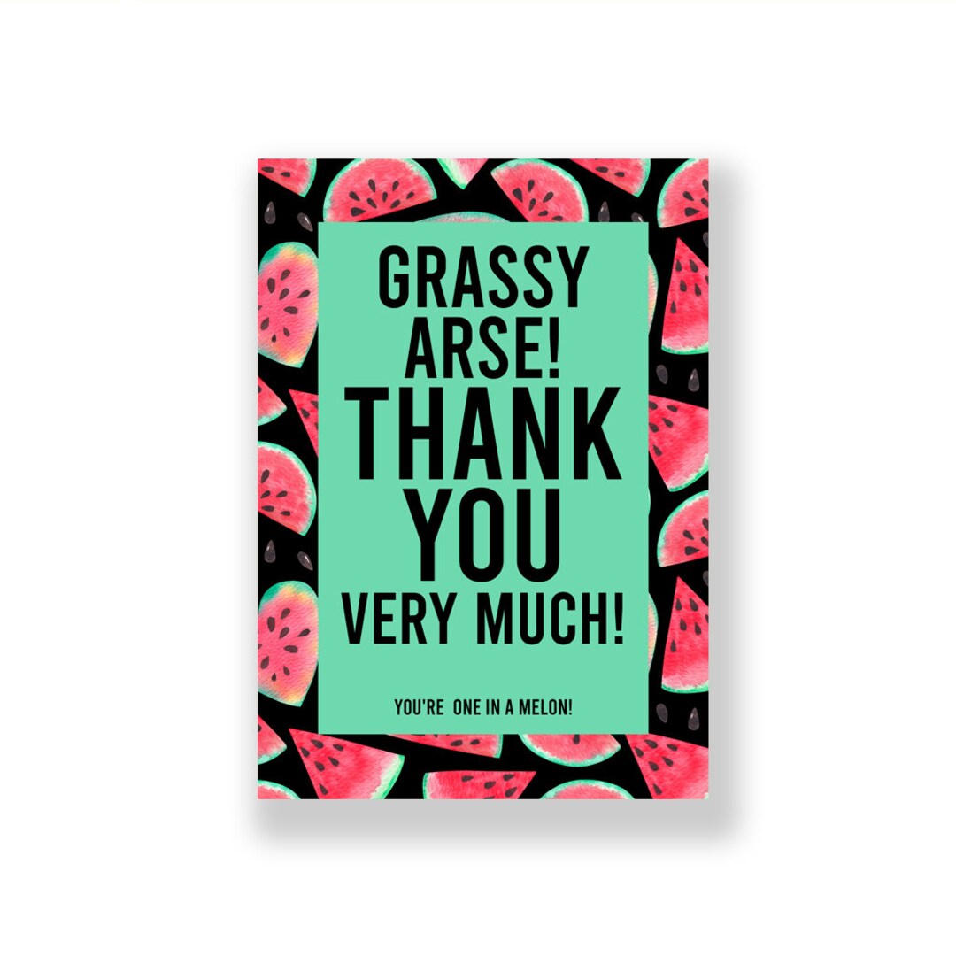 Funny Thank You Card Rude Thank You Card - Etsy