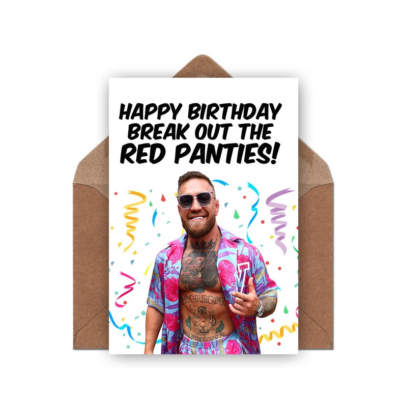 Funny Birthday Card Conor Mcgregor Happy Birthday Break - Etsy