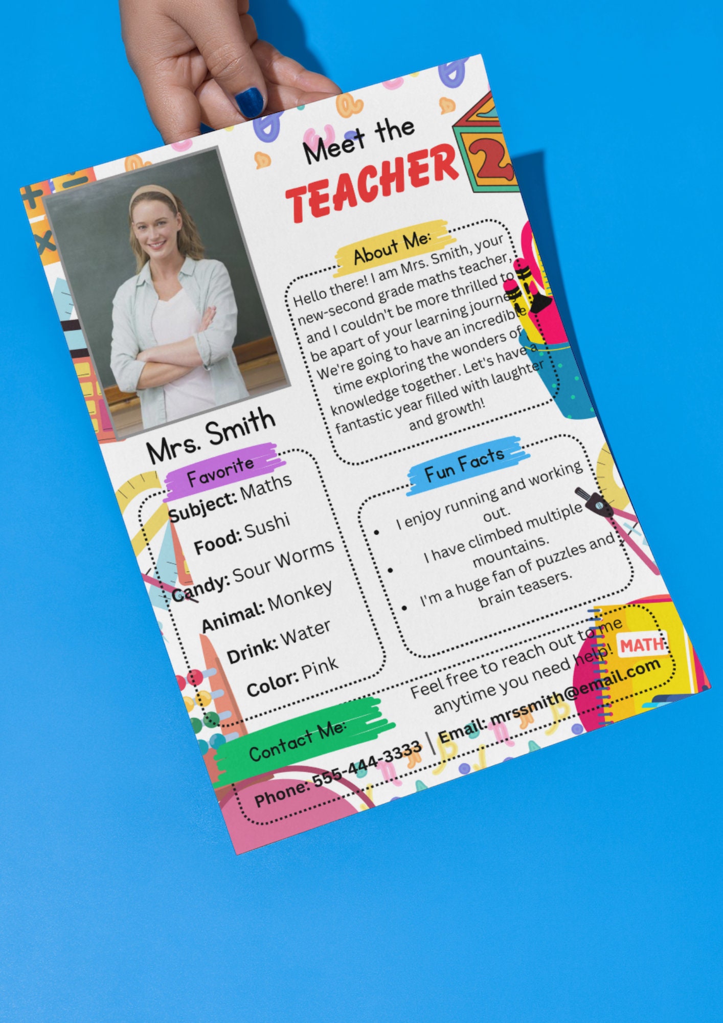 Meet the Teacher Letter Template, Elementary School Teacher Intro Meet the Teacher Letter Template, Elementary School Teacher Intro
