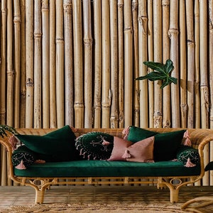 Bamboo Wallpaper - Removable Wallpaper - Peel and Stick - Tropical Wallpaper - Moderne Wallpaper