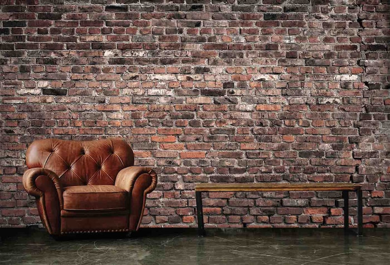 Brick Look Wallpaper Vintage Wallpaper Removable Wallpaper Peel and Stick Stone Wallpaper Wall