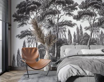 Pine & Cypress Tree Wallpaper - Removable Peel and Stick Murals