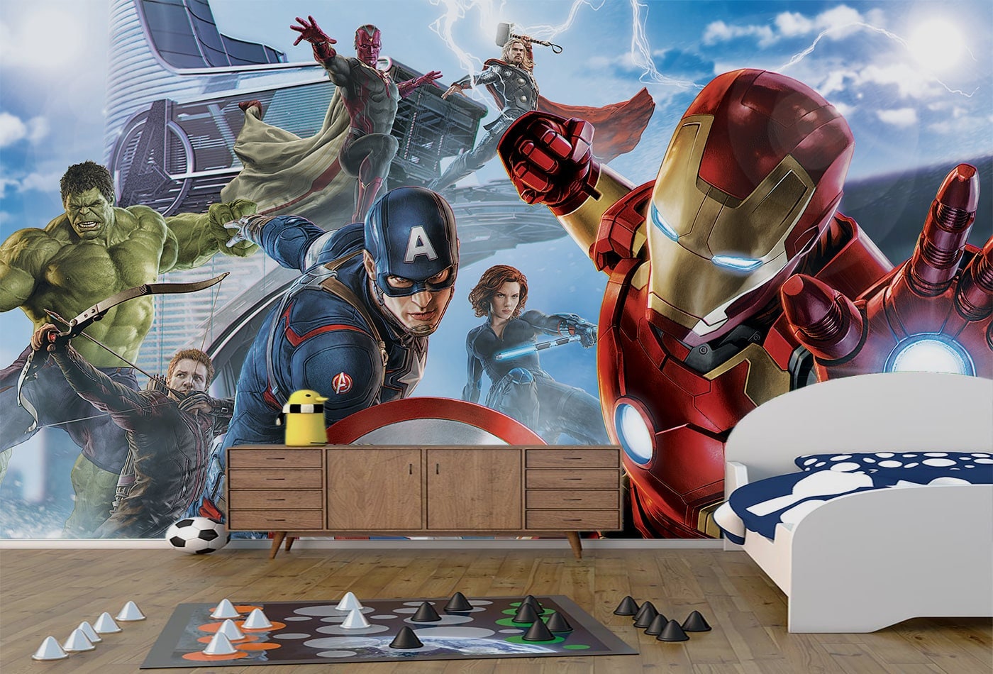 Avengers Mural – Marvel Superheroes - Removable Wallpaper - Etsy