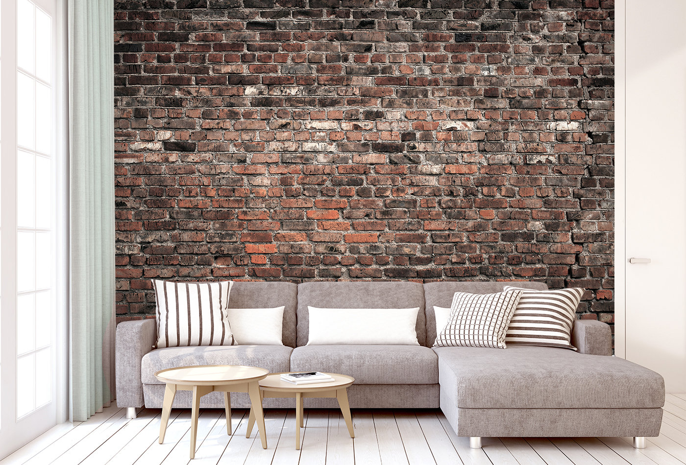 Brick Look Wallpaper Vintage Wallpaper Removable Wallpaper Peel and