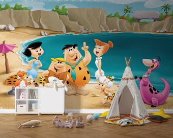Flintstones Cartoon Wallpaper | Removable Peel and Stick Mural