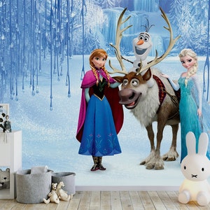 エルサとアナの壁紙 - アナと雪の女王の壁紙 - はがせる壁紙 - 剥がして貼れる壁紙 - 漫画の壁紙 - 保育園の壁紙 - 子供部屋