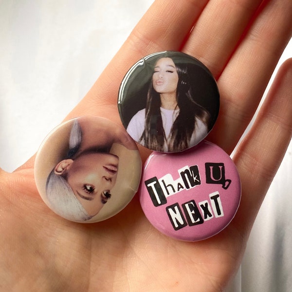 ariana 1.25" pins grande buttons badges set dangerous woman sweetener positions pete davidson die for you the weeknd yours truly