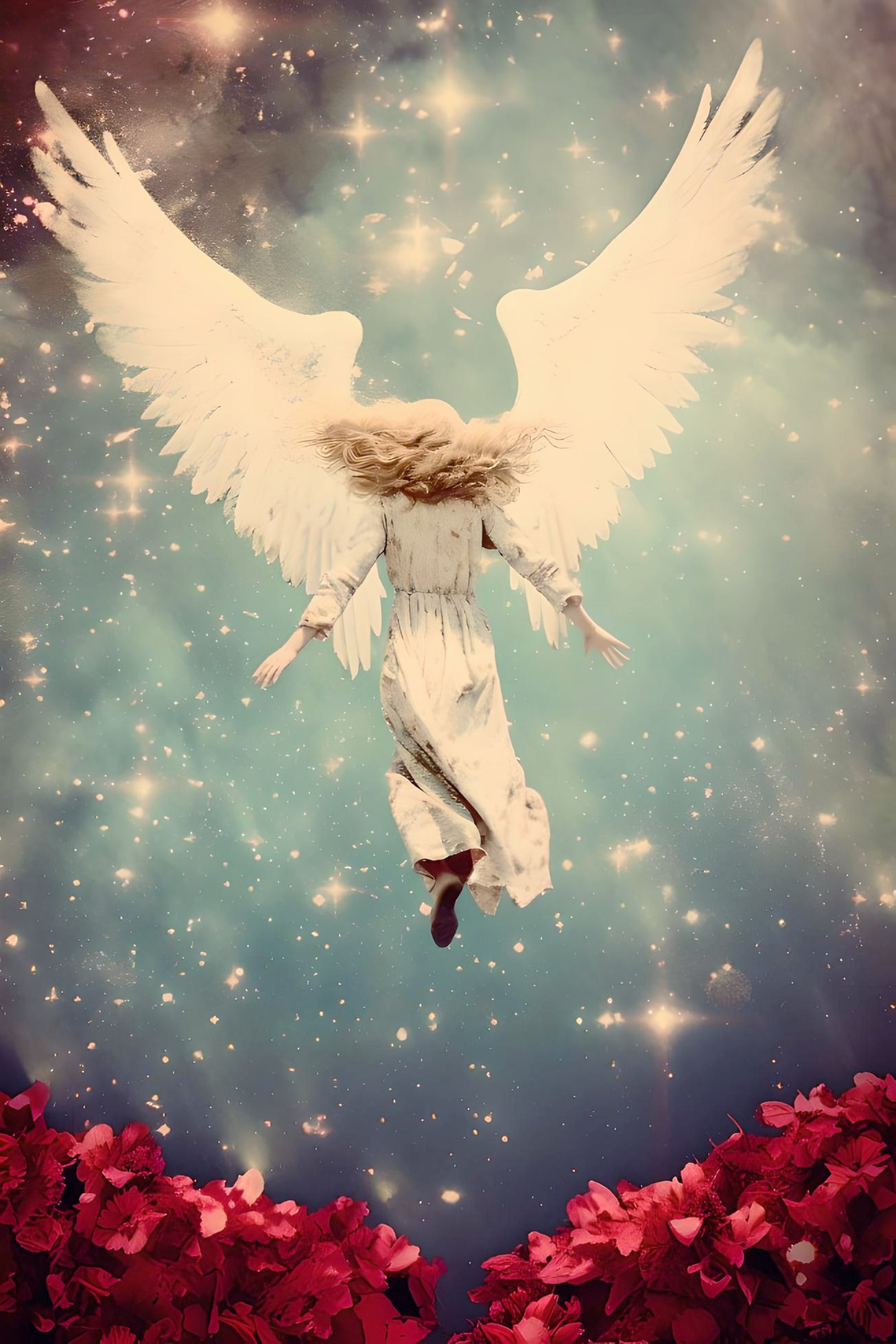 Angel Jump Vintage Poster, Freedom Act, XIX Century, Halloween Print ...