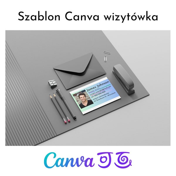 Wizytówka szablon Canva