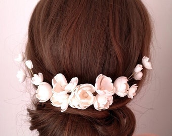 Braut Blumenkamm LIDIA, Hochzeit Haarschmuck, Braut Haarschmuck, Hochzeit Haarnadeln, Blumenkamm, Blumen Haarschmuck