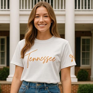 Tennessee Vols Game Day Shirt, Gameday White Tee, College Football T-Shirt, Vols Spirit Wear, Unisex Cotton Tee