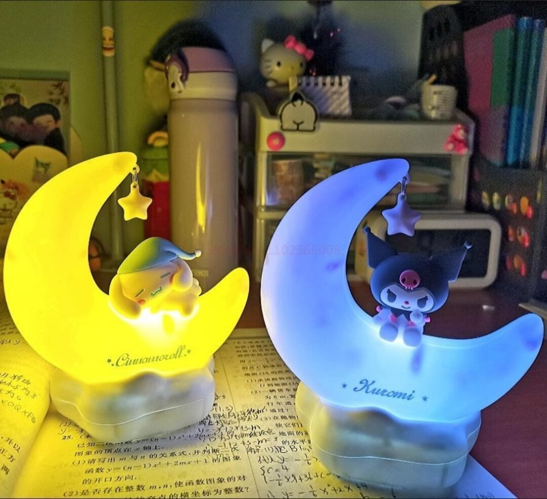 Sanrio Kuromi Cinnamonroll Moon Light Lamp Cinnamonroll Lamp Etsy