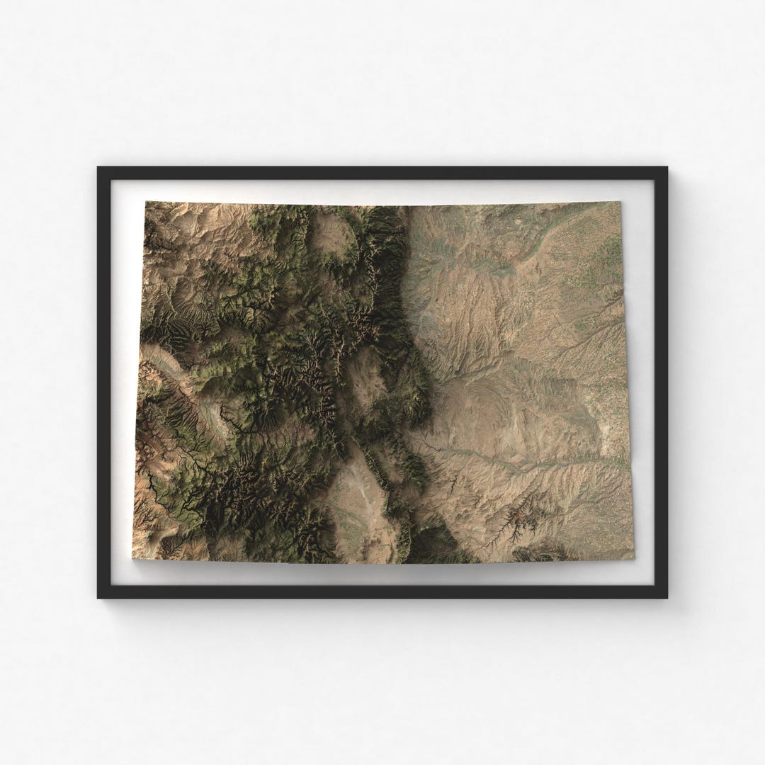 Colorado Map Print | Modern Topographic Wall Art | Giclée Poster Print ...
