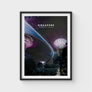 Singapore Gardens by the Bay Travel Poster Print | Travel Photography | Wall Art | Home Decor