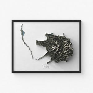 Olympia National Park Karte Drucken | Moderne Topographische Wandkunst | Giclée Posterdruck