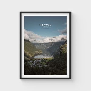 Norway Geiranger Travel Poster Print | Travel Photography | Wall Art | Home Decor