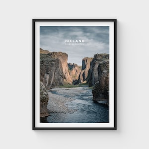 Iceland Fjaðrárgljúfur Travel Poster Print | Travel Photography | Wall Art | Home Decor