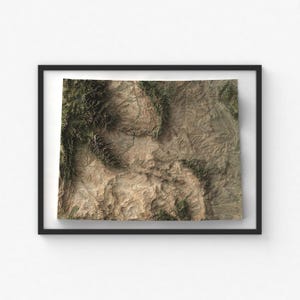 Wyoming Map Print | Modern Topographic Wall Art | Giclée Poster Print