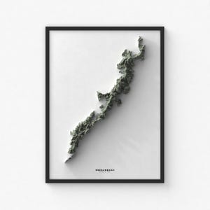 Shenandoah National Park Map Print | Modern Topographic Wall Art | Giclée Poster Print