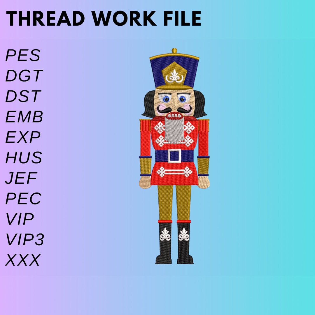 Nutcrackers Soldier Embroidery Design. 4x4 and 5x7 Hoop. Etsy