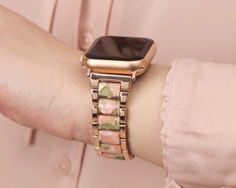 Bracelet pour Apple Watch en résine • Bracelet pour Apple Watch • 38 mm 40 mm 41 mm 42 mm 44 mm 45 mm 49 mm • Séries 1-9 SE • Bracelet Iwatch pour femme • Cadeau d'anniversaire