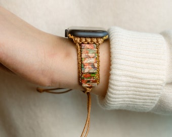 Bohemian Watch Band • Handmade Bracelet Watch Strap 38mm-41mm  42mm-49mm • Apple Watch ArmBand For 10-1 Series • Birthday Gift • For Women