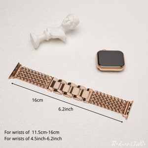 Apple Watch Band Metal Bracelet Watch Strap 38mm 40mm 41mm 42mm 44mm 45mm 49mm Apple Watch ArmBand Series 9-1 Handmade Gift image 4