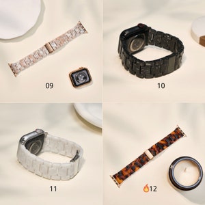 Resin Apple Watch Band Apple Watch Strap 38mm 40mm 41mm 42mm 44mm 45mm 49mm Series 1-9 SE Iwatch Strap For Women Brithday Gift image 5