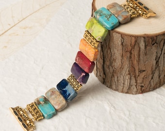 Bohemian Apple Watch Band • Handmade Bracelet Wrist Strap 38mm 40mm 41mm 42mm 44mm 45mm 46mm 49mm • Watch Strap 1-10 Series • Christmas Gift