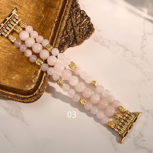 Bohemia Apple Watch Band • Cinturino Apple Watch con perline di cristallo naturale • 38 mm 40 mm 41 mm 42 mm 44 mm 45 mm 46 mm 49 mm • Serie 10-1 • Regalo per le donne