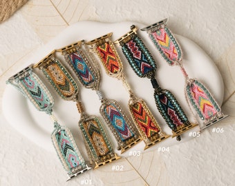 Bohemian Watch band • Handmade Bracelet Watch Strap 38mm-41mm  42mm-49mm • Apple Watch ArmBand For 9-1 Series • Birthday Gift • For Women