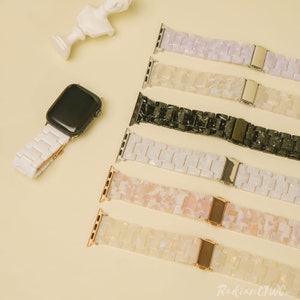 Resin Apple Watch Band • Handcrafted Watch Strap • Compatible 38mm-41mm, 42mm-45mm • Series 1-10 SE • For Wrist Strap • Apple Watch Strap