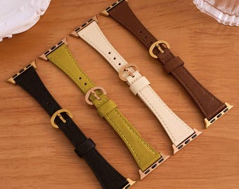 Leather Handmade Apple Watch Strap • Apple Watch Band • 10,9,8,7,6,5,4,3,2,1,SE • 38mm 40mm 41mm 42mm 44mm 45mm 46mm 49mm • Christmas Gift