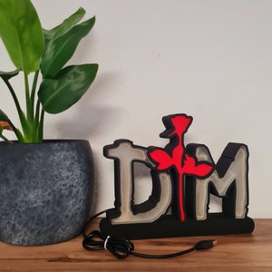 3D printed Depeche Mode LED lamp handmade